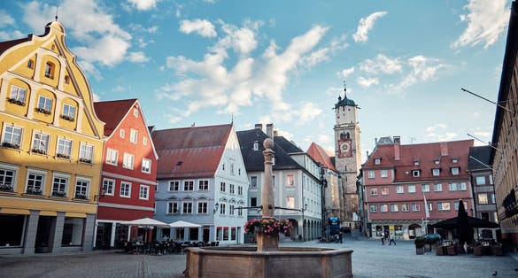 photo of City landscape of Marktplatz in Memmingen, Germany.
