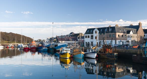photo of Stornoway Harbor, Isle of Lewis, Scotland.