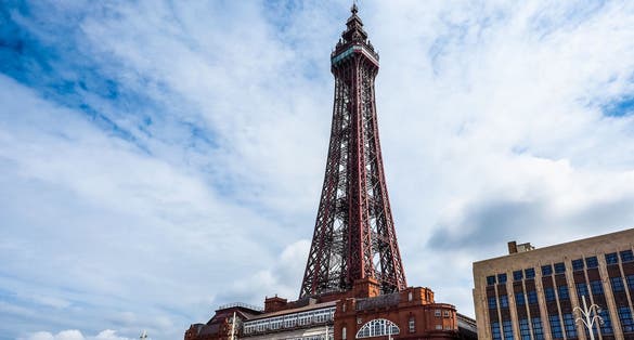 Photo of the Blackpool Tower on the Pleasure Beach in Blackpool, UK.