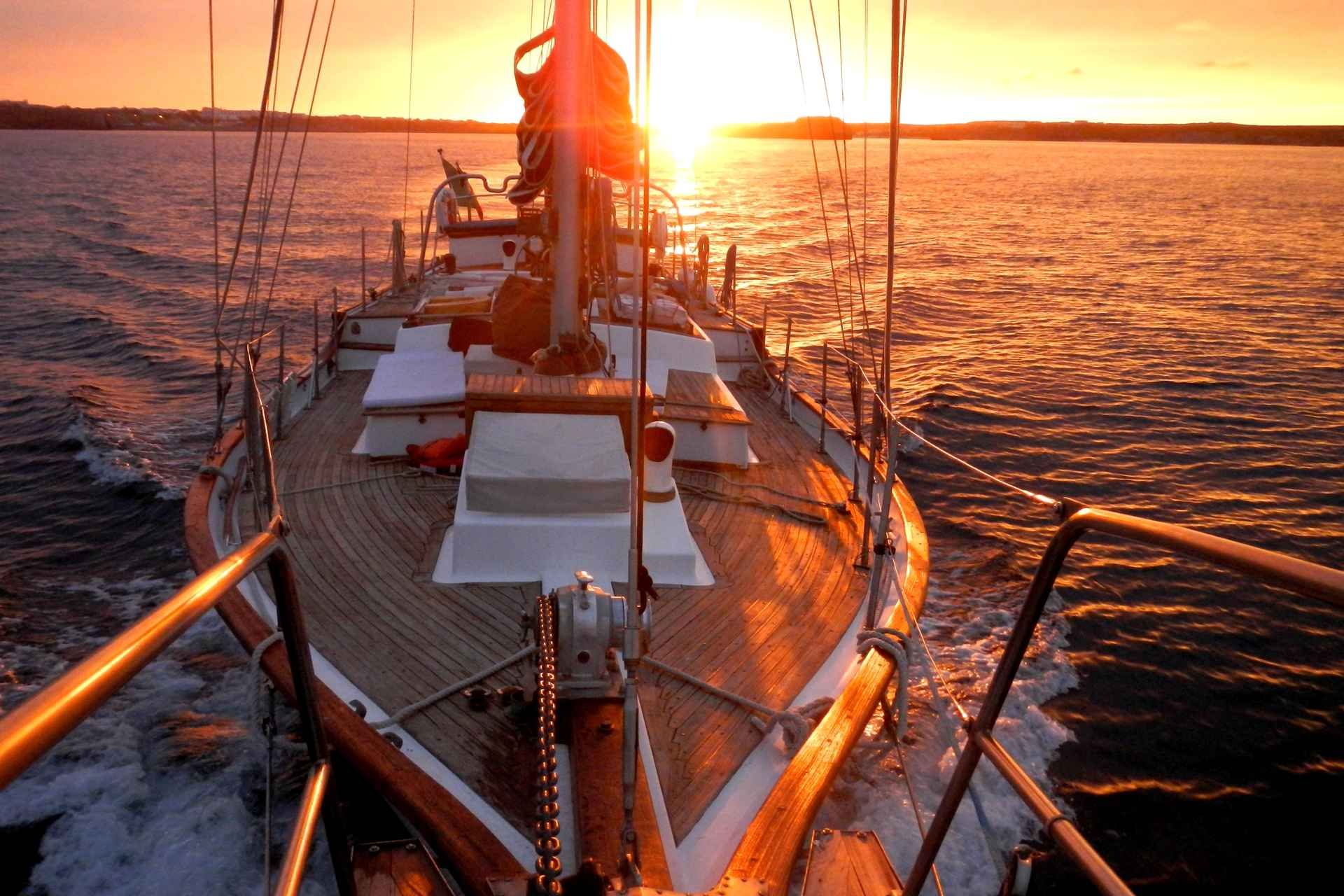 Lisbon: Daylight or Sunset on a Vintage Sailboat