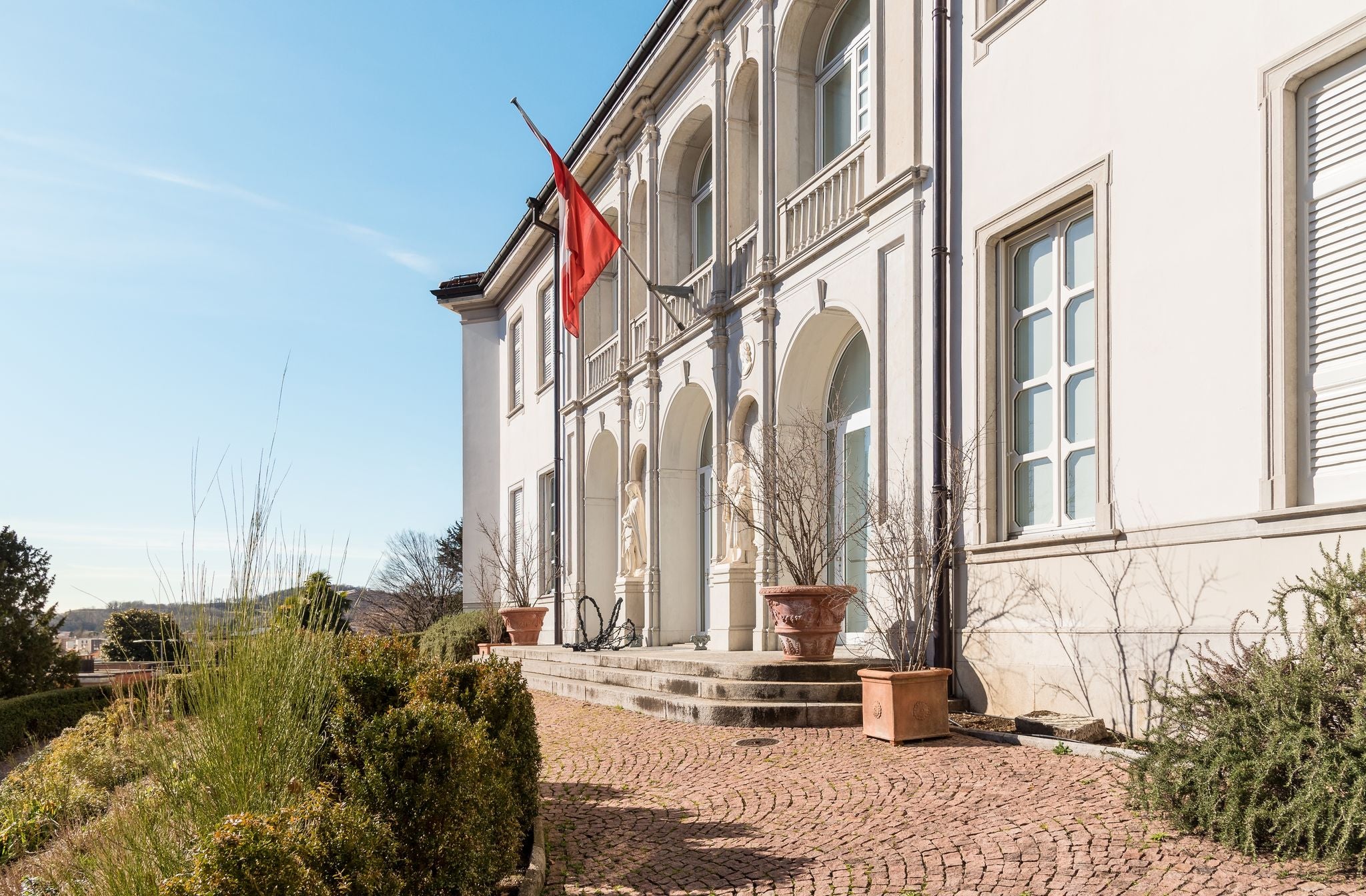 Photo of the Vincenzo Vela Museum in Ligornetto, district of the city of Mendrisio, Ticino Switzerland.