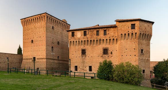 Photo of Fortress in the city center of Cesena, called Rocca Malatestiana, Italy.