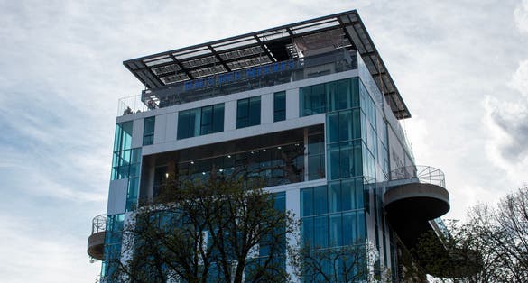 Photo of the enchanting Haus des Meeres public aquarium in Vienna's Esterhazy Park, Austria.