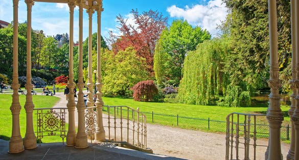 Photo of Carved Park Colonnade, Karlovy Vary, Czech republic.