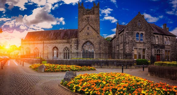 photo of view of The Black Abbey of Kilkenny, Ireland - Sunrise Time.