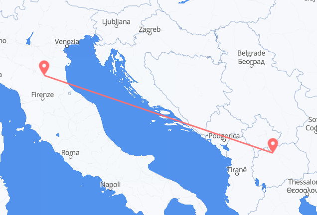 Bologna to Skopje
