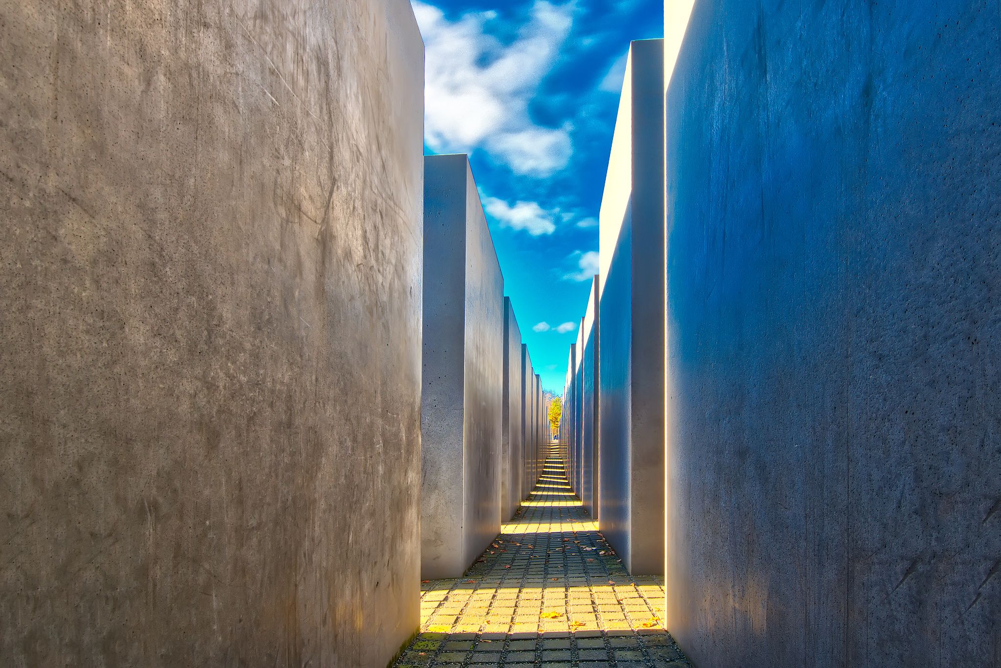Photo of detail of Holocaust Memorial Berlin Germany Memorial to the Murdered Jews of Europe, Germany.