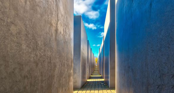 Photo of detail of Holocaust Memorial Berlin Germany Memorial to the Murdered Jews of Europe, Germany.