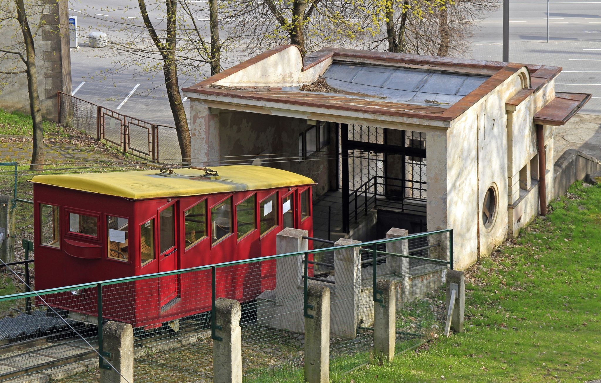 Funicular of Aleksotas in city Kaunas, Lithuania