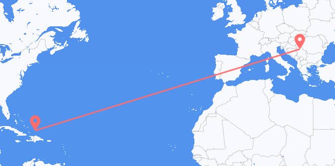 îles Turques-et-Caïques pour la Serbie