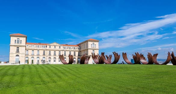 Photo of Palais du Pharo in a summer day in Marseilles, France.