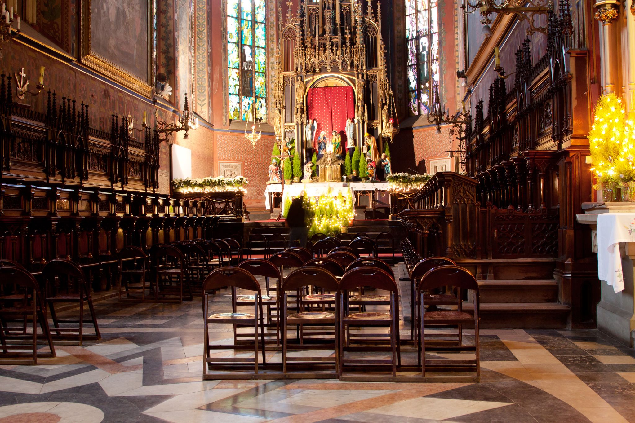 Photo of interior of Wawel cathedral on Wawel Hill in Krakow, Poland.