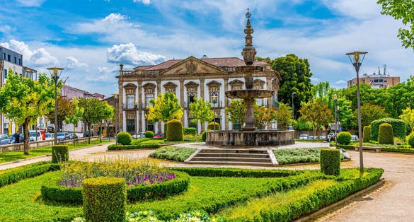 View of Campo das Hortas park in Braga, Portugal