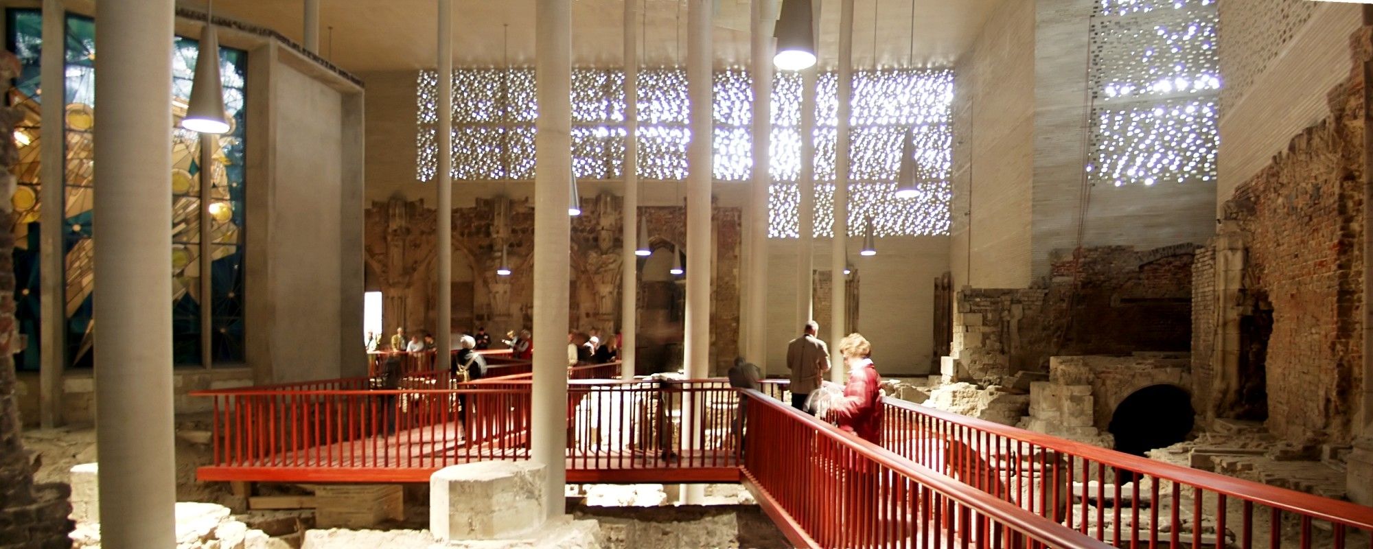 Foundations/excavations of the destroyed Romanesque church of St. Kolumba, in September 2007