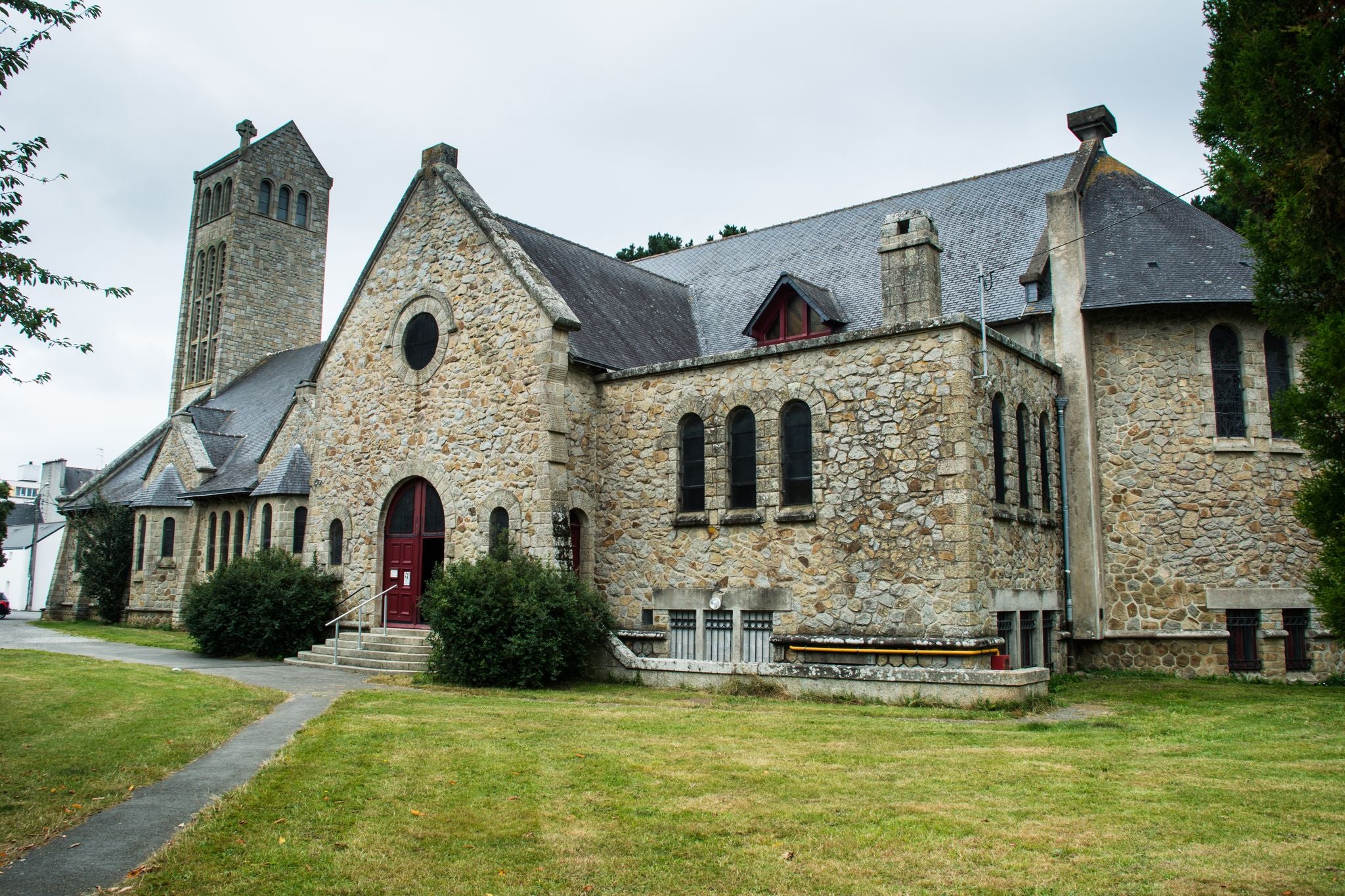 Photo of view of Eglise Sainte-Thérèse-de-Keryado, lorient, bretagne, france.