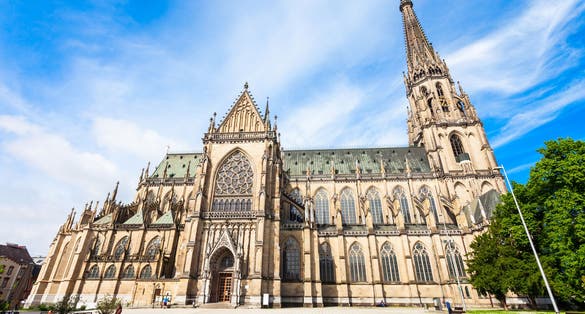 Photo of cathedral of the Immaculate Conception or St. Mary Church is a Roman Catholic cathedral located in Linz, Austria.