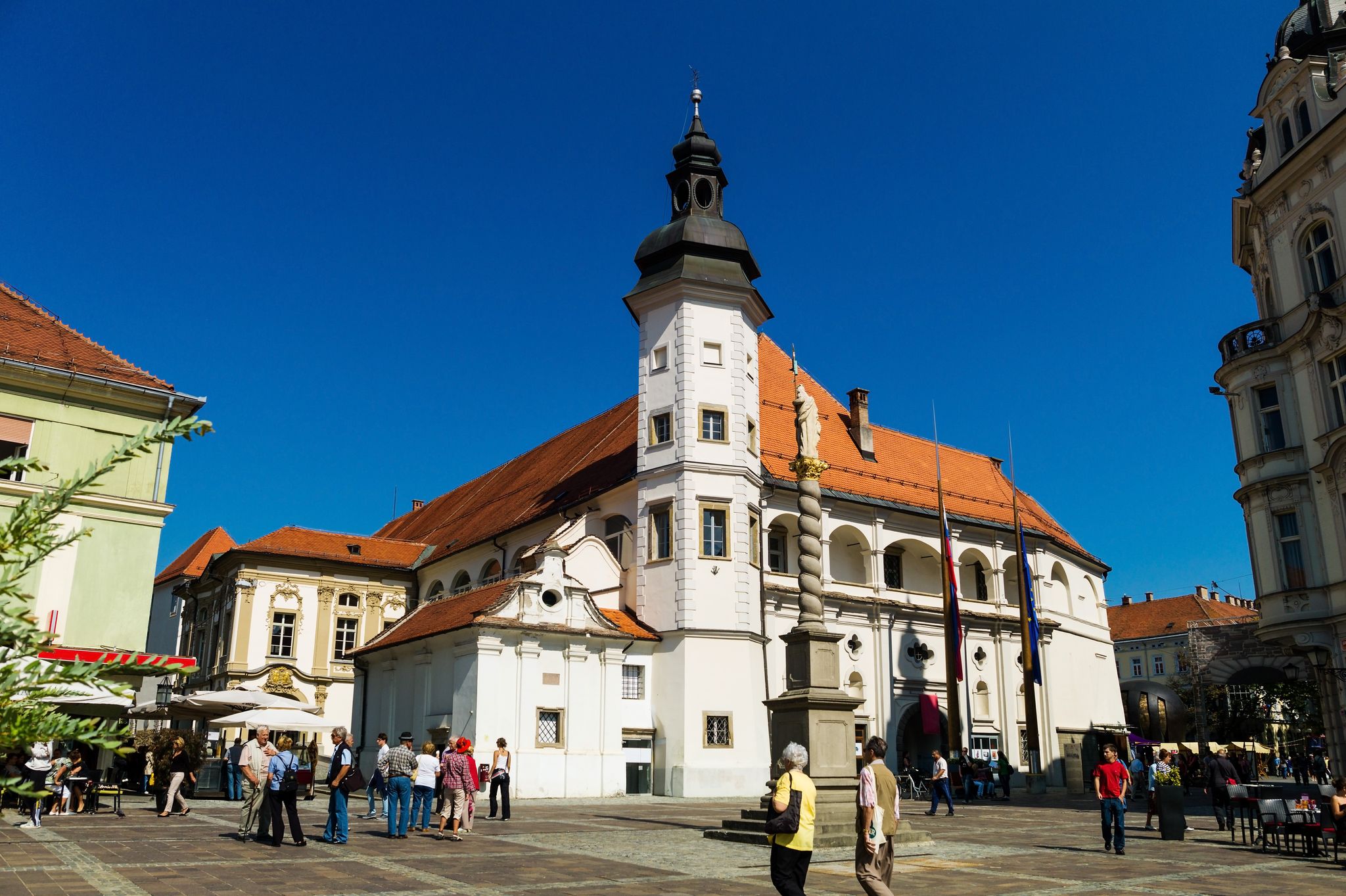 Photo of cityscape of maribor, marburg, tourist destination in slovenia, europe.