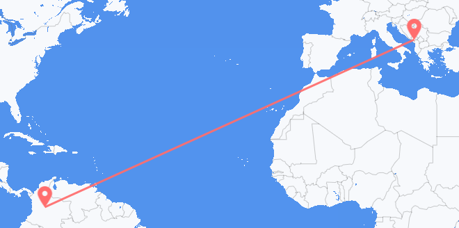 Colombia a Montenegro