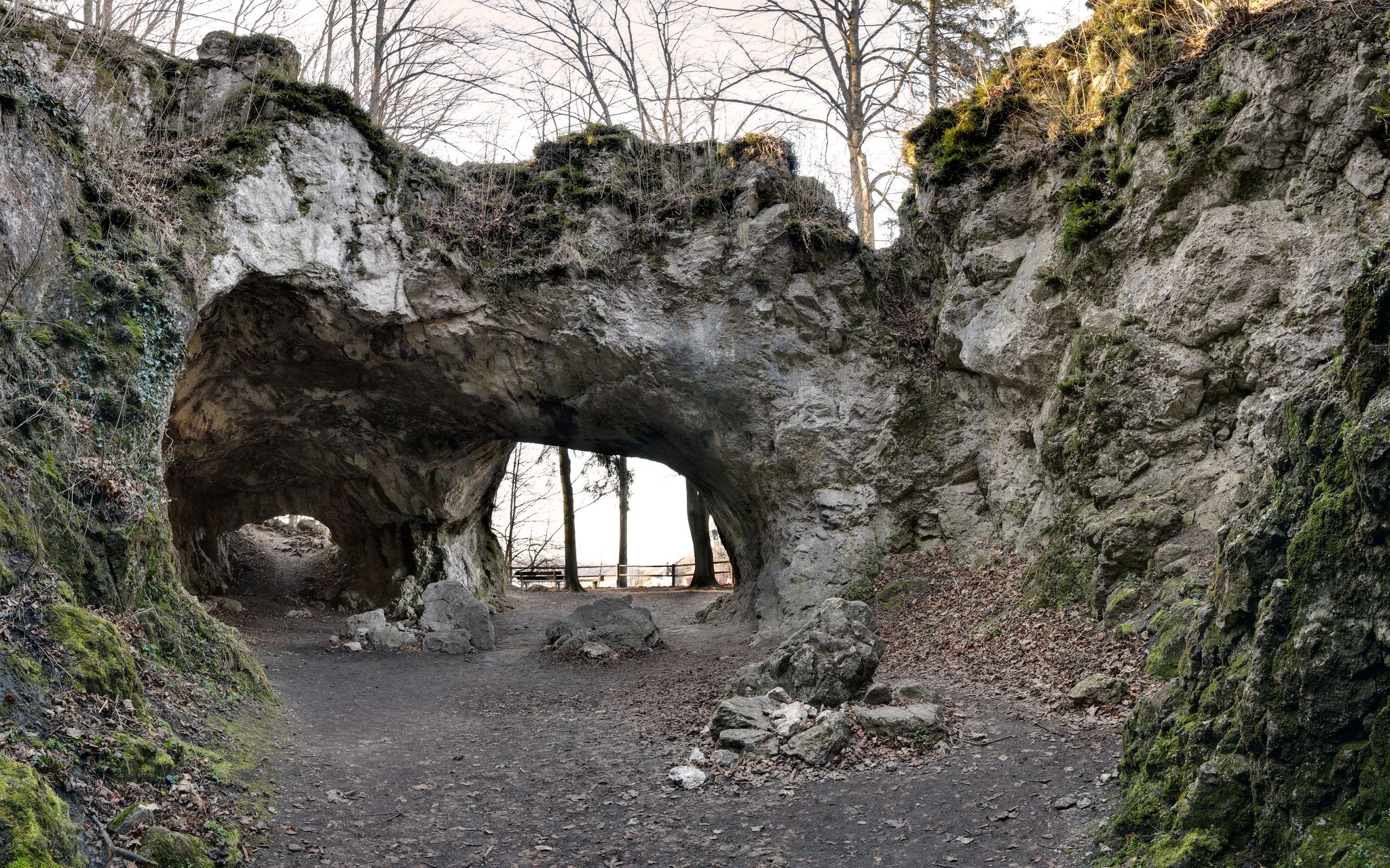 Photo of the inner part of the famous Sipka cave near Stramberk, where the bone remnants of a Neanderthal child were found, Czech republic.
