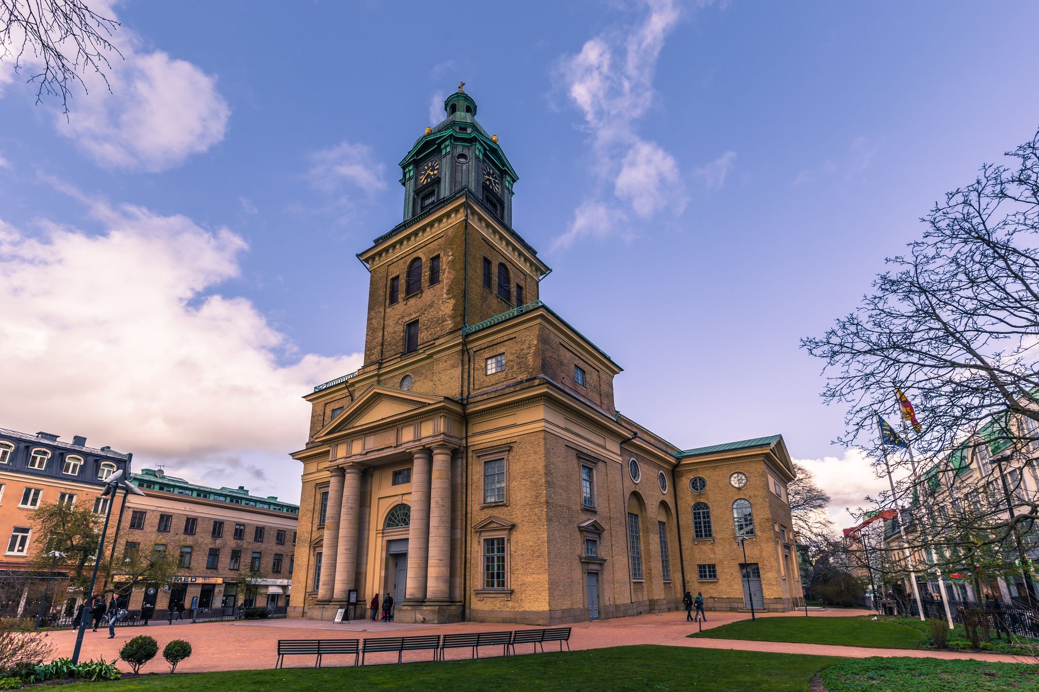 photo of Gothenburg Cathedral with tourists in Gothenburg, Sweden.