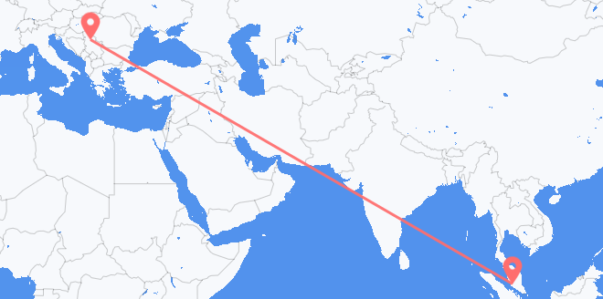 马来西亚 目的地 塞尔维亚