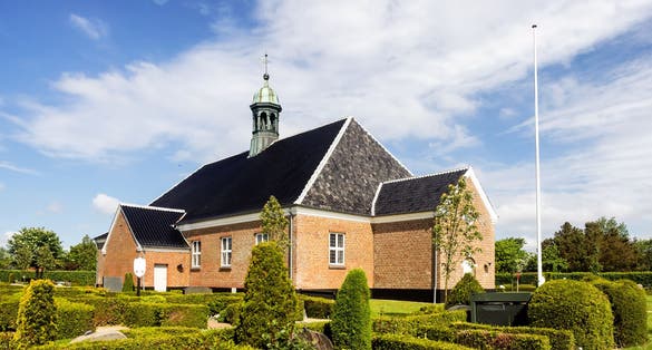 PHOTO OF VIEW OF Church in Nordby, Fanoe, Esbjerg, Jutland, Denmark.