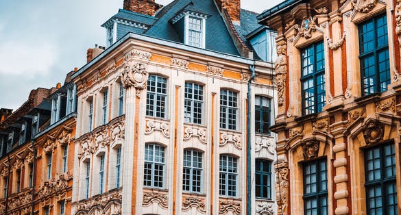 photo of view of Antique building view in Lille, France.
