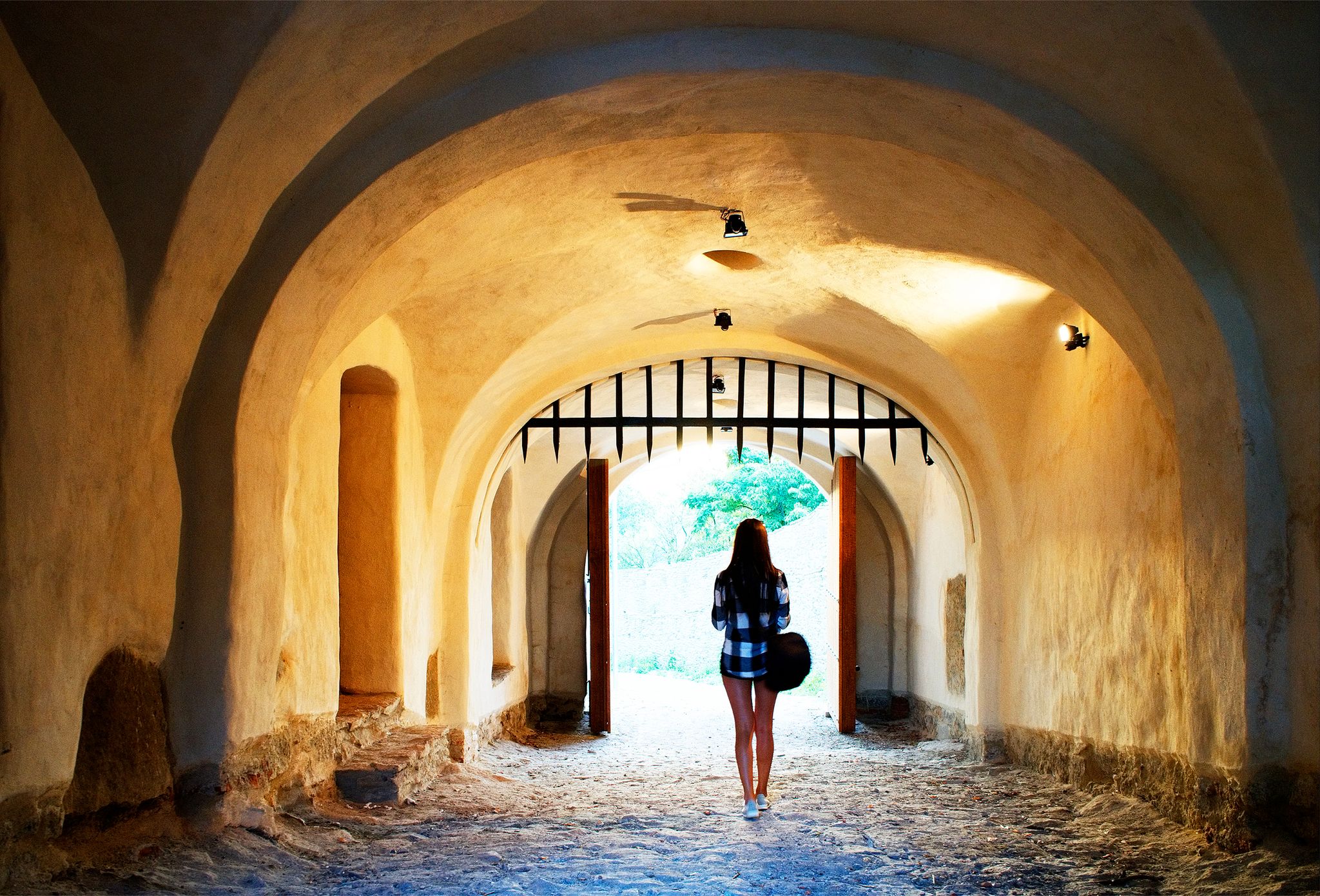Photo of Deva Fortress, built in the mid-thirteenth century at the top of the Fortress Hill, on the place of a Dacian settlement, Romania, Europe .