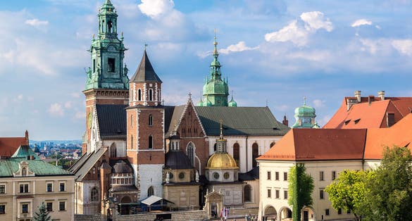 Photo of Wawel cathedral on Wawel Hill in Krakow, Poland.