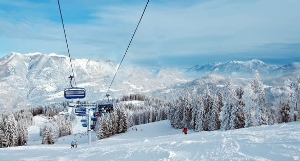 Photo of car lift in Garmisch-Partenkirchen in Germany.