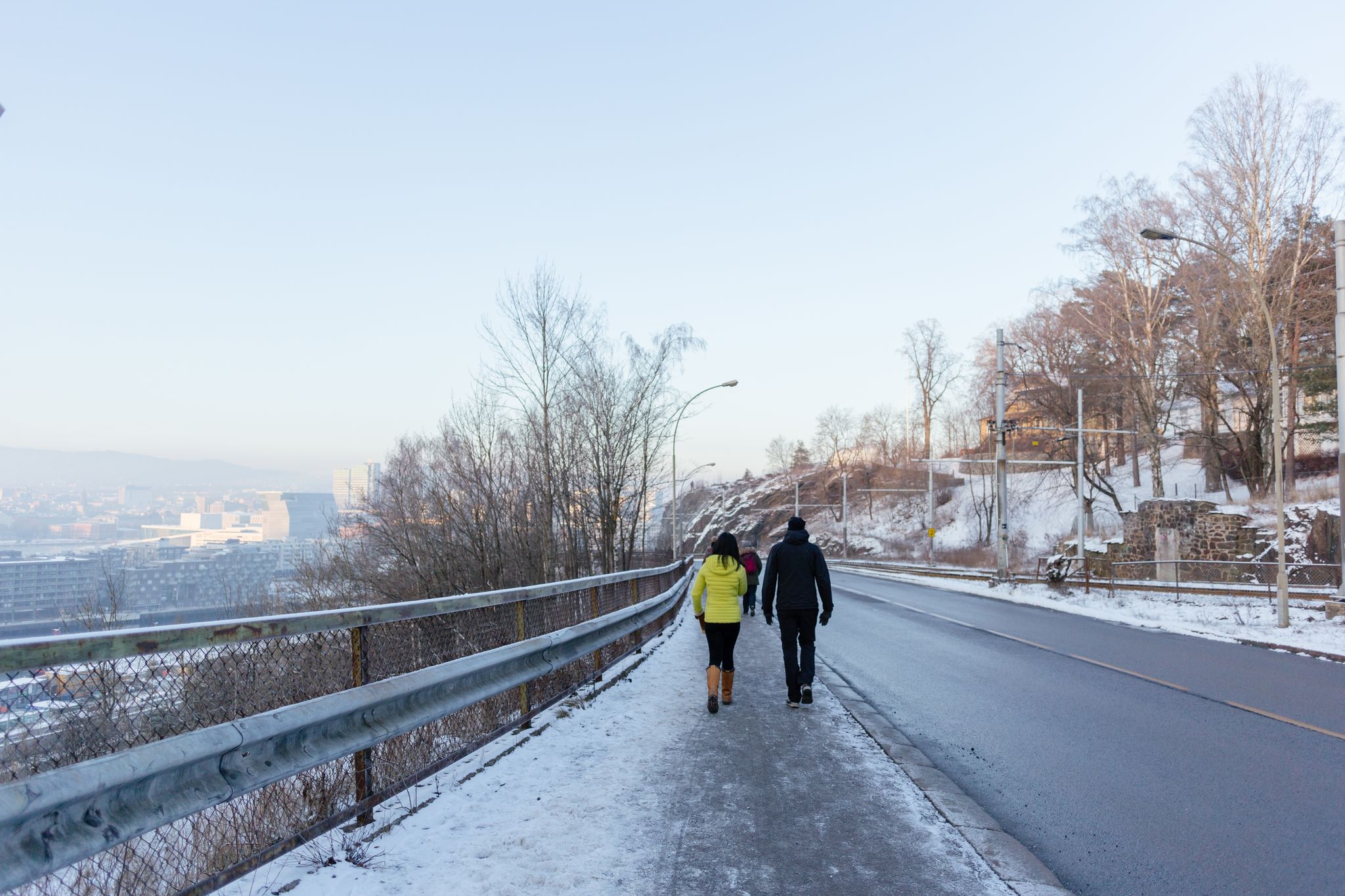 Ekebergparken in winter and sunset