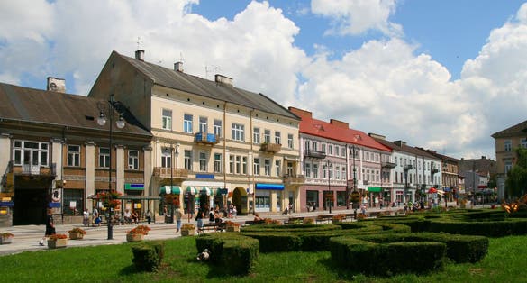Photo of beautiful street view of Radom in Poland.