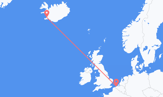 Reykjavik to Ostend