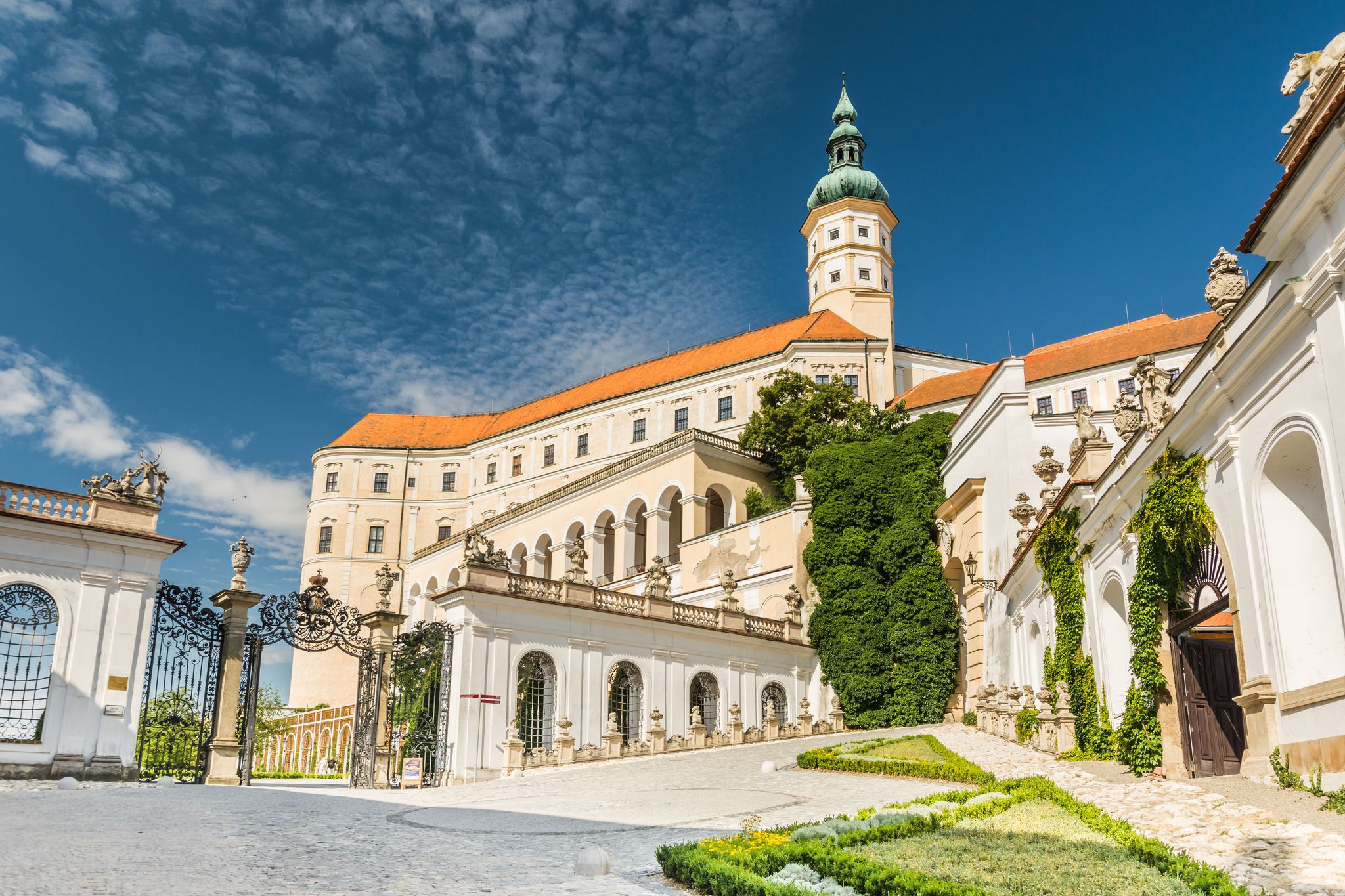 Photo of Mikulov Castle, one of the most important castles in South Moravia, view from Mikulov town, Czech Republic.