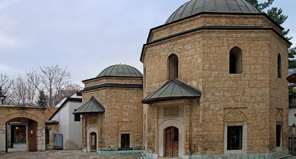 Photo of tombs of Gazi-Husrev Bey and Murat Bey in Sraajevo, Bosnia and Herzegovina.