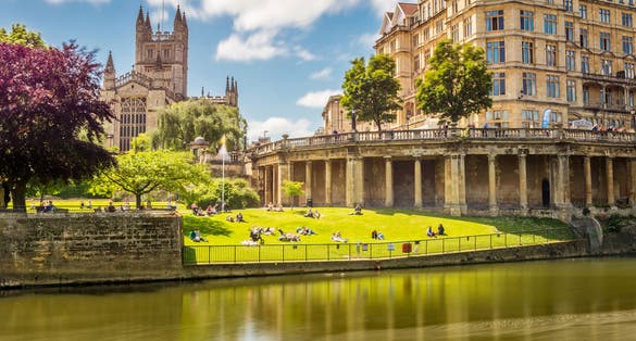 City of Bath, Somerset, England, long exposure image. 