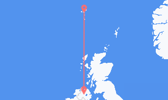 Northern Ireland to Faroe Islands