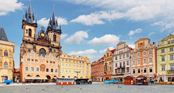 Photo of Old Town Square in Prague, Czech republic.
