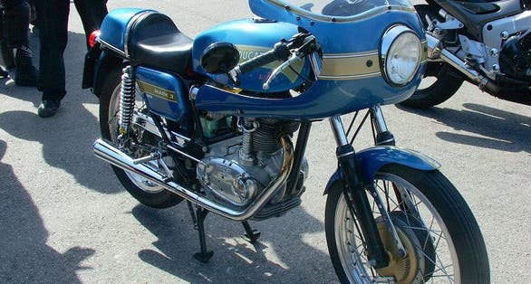 photo of view of model 250 horse power in ducati Museum, Casteldebole, Italy.