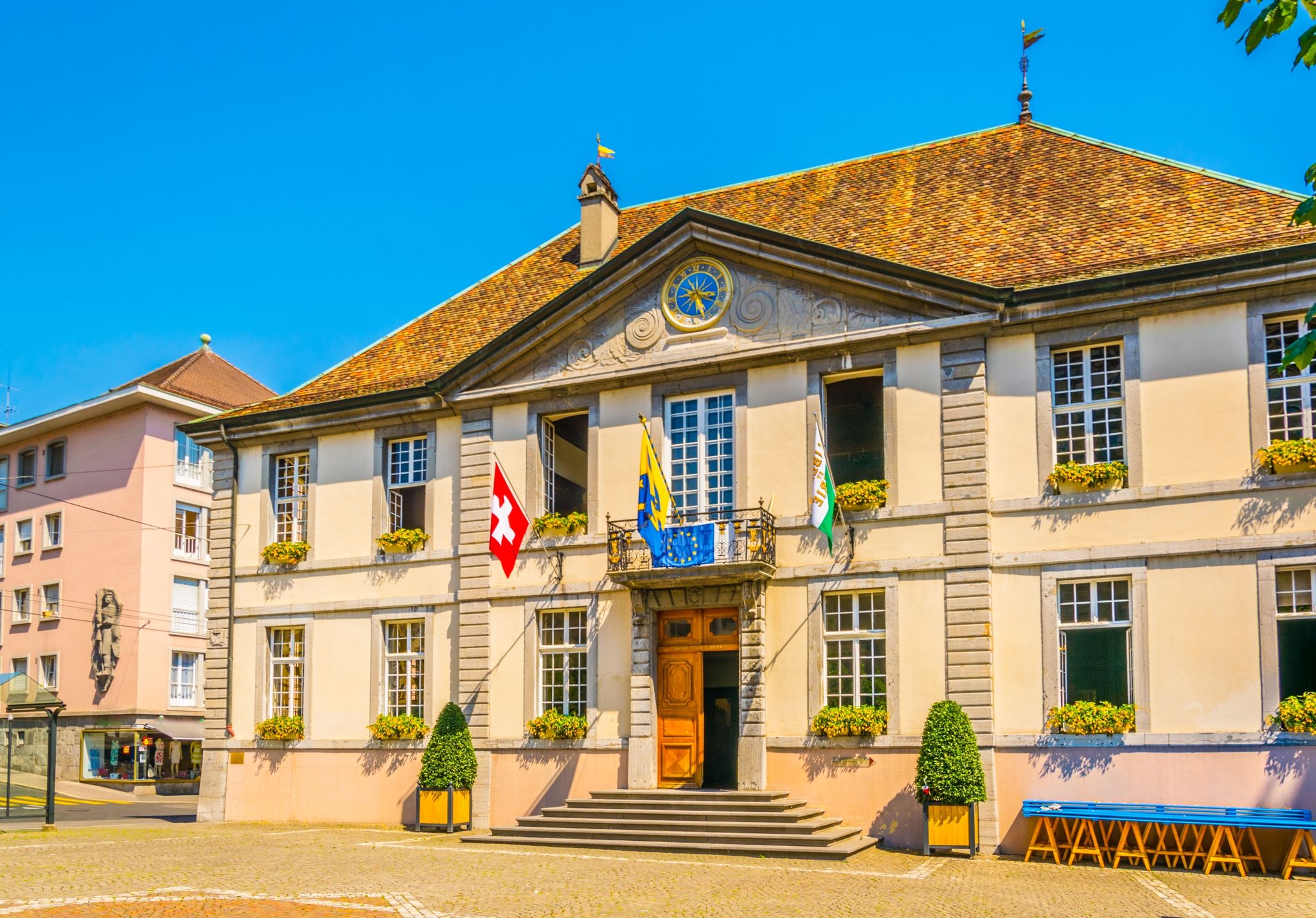 Photo of town hall of Vevey in Switzerland.