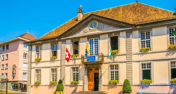 Photo of town hall of Vevey in Switzerland.