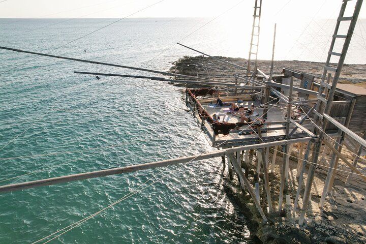 Yoga on a Trabucco - 
Suspended over the sea