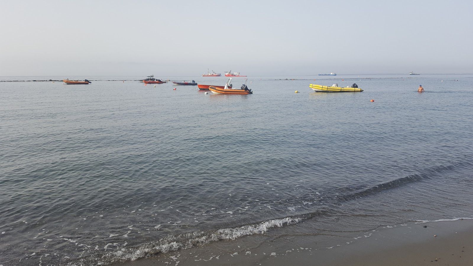 Photo of the seafront and the city of Limassol on a Sunny day, Cyprus.