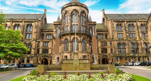 Photo of university of Glasgow, Scotland in a beautiful summer day, United Kingdom.