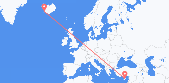 frá Íslandi til Kýpur