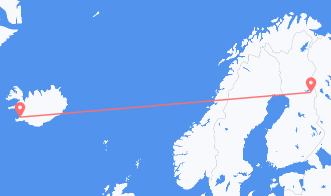 Reykjavik to Kuusamo