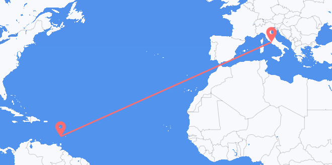 St. Vincent & Grenadines to Italy