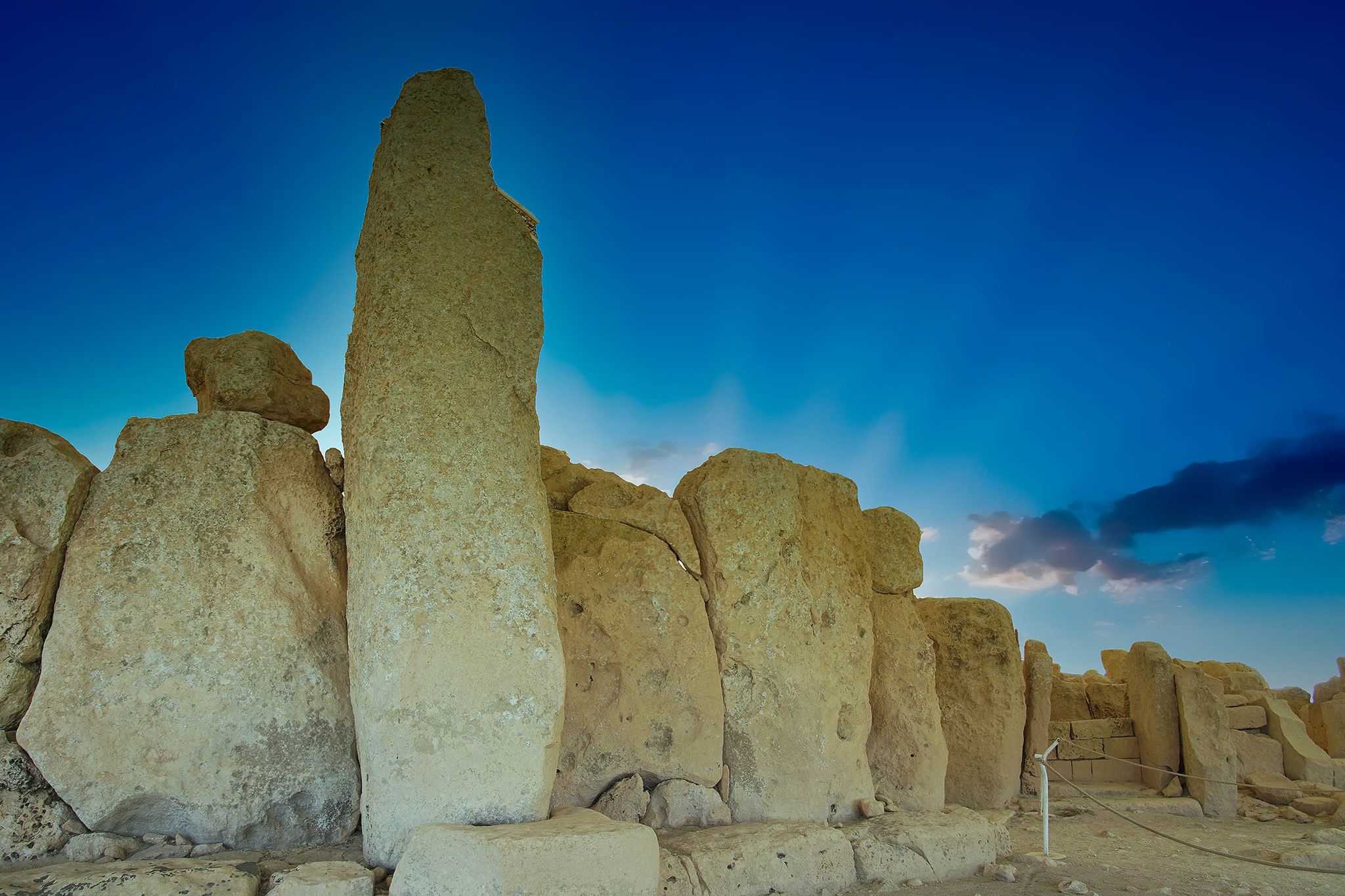 Photo of Neolithic temples of Hagar Qim, Malta.