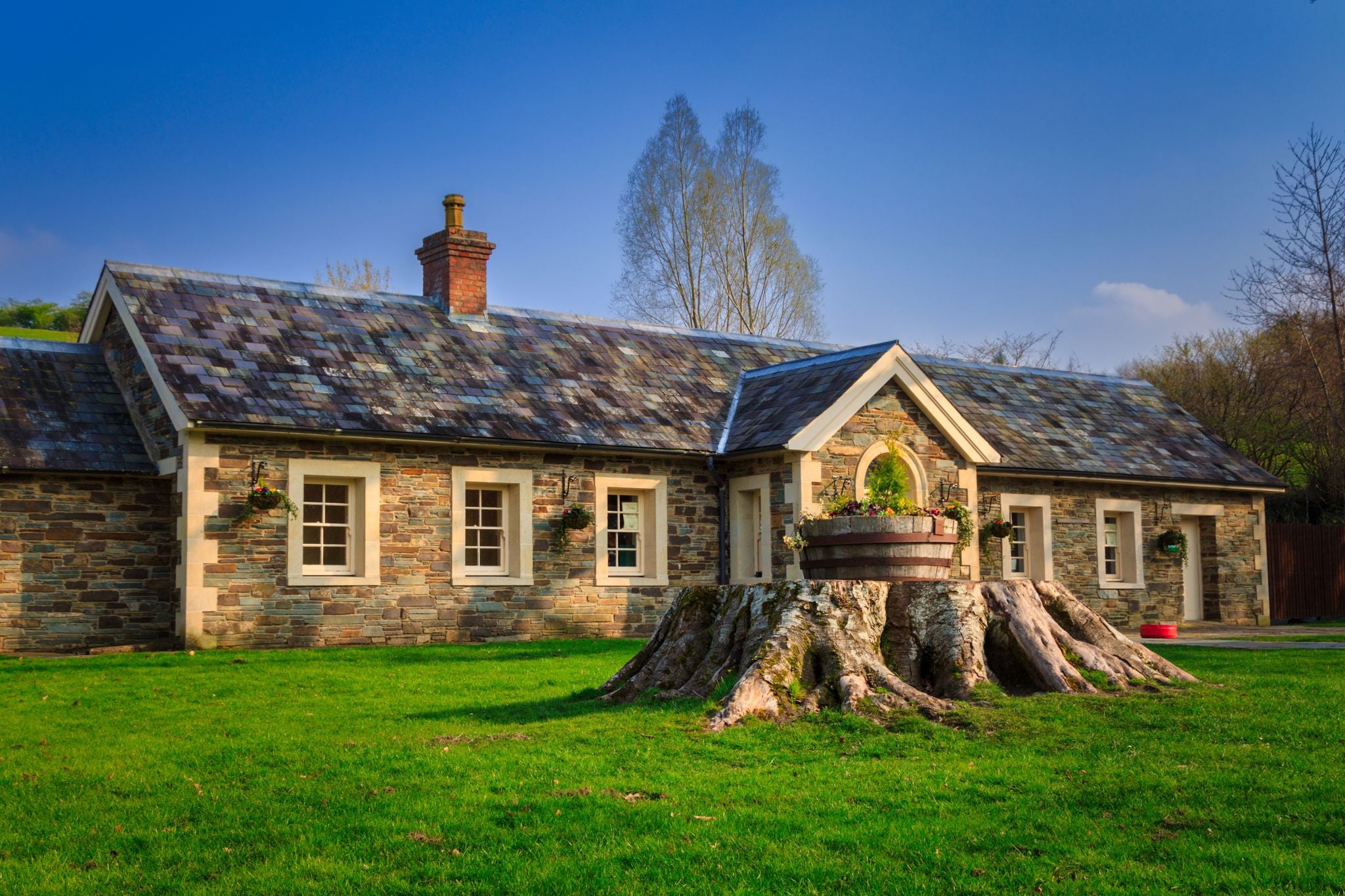 Fairy tale cottage house in Killarney National Park, Ireland