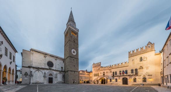 Panorama of Titov Trg square in Koper, Slovenia